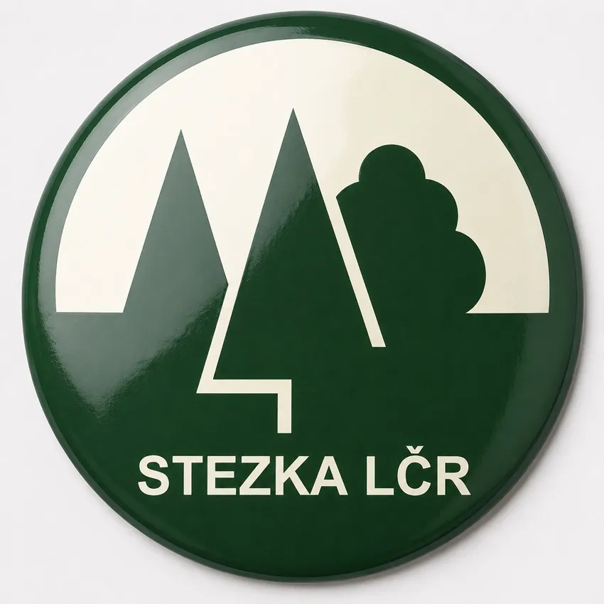 Smaltovaná cedule do lesa S-chko 21