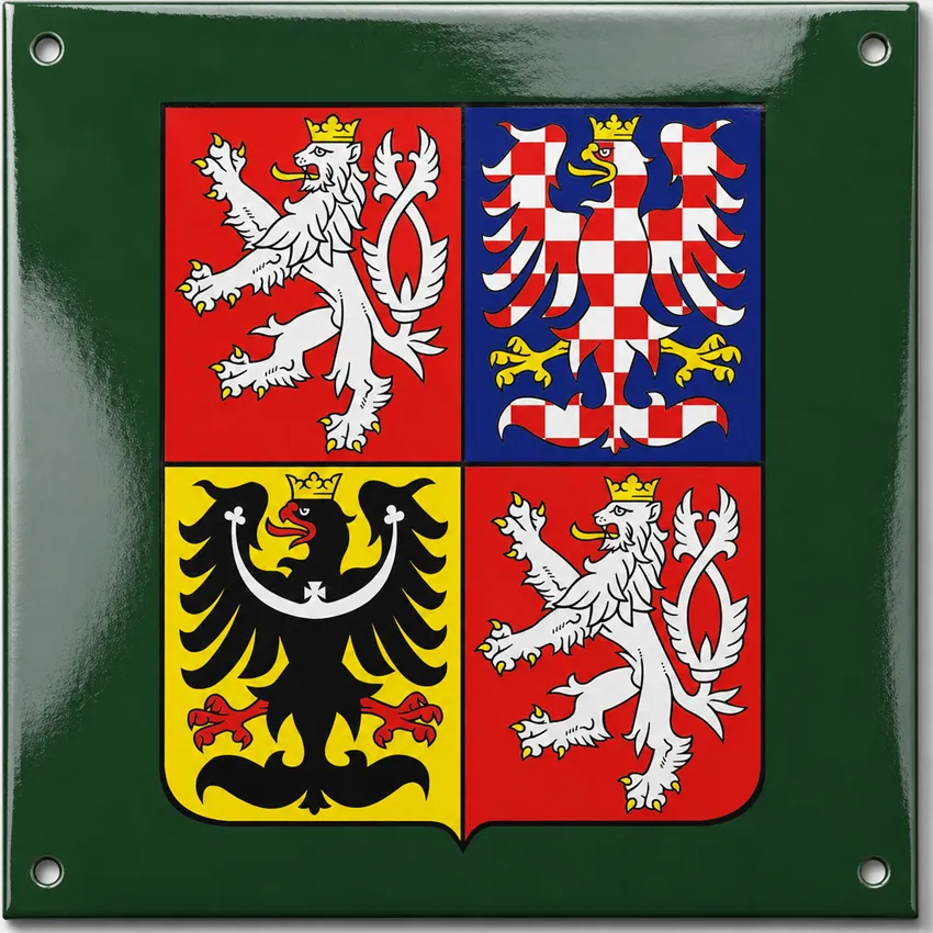 Smaltovaná cedule do lesa S-chko A