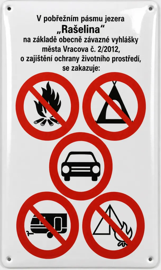 Smaltovaná informační zákazová tabulka S2-zakaz 9