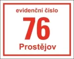 číslo evidenční Prostějov C.PV.3